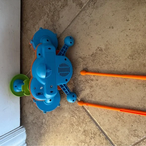 Kids Beat Colorful Kids Electronic Drum Set with Orange Green Accents Toddler - Picture 6 of 6